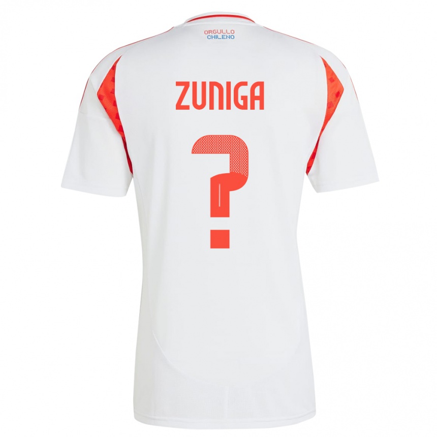 Kids Football Chile Máximo Zúñiga #0 White Away Jersey 24-26 T-Shirt Canada