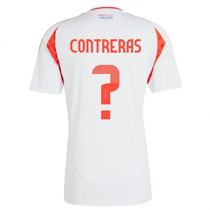 Kids Football Chile Mathías Contreras #0 White Away Jersey 24-26 T-Shirt Canada