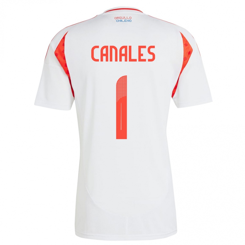 Kids Football Chile Antonia Canales #1 White Away Jersey 24-26 T-Shirt Canada