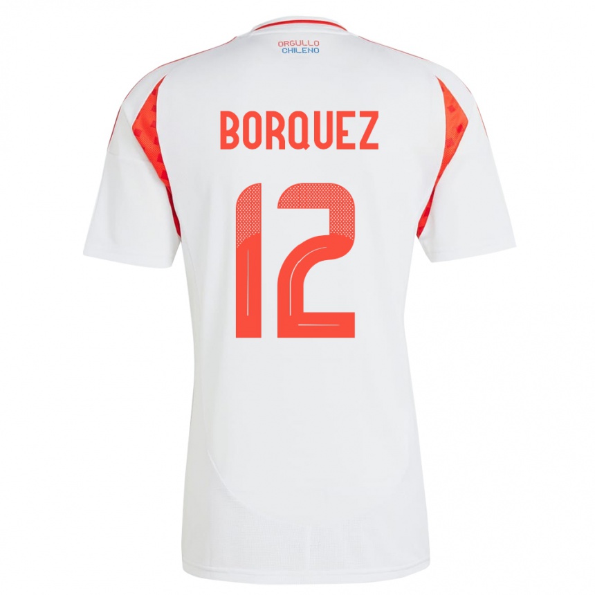 Kids Football Chile Gabriela Bórquez #12 White Away Jersey 24-26 T-Shirt Canada