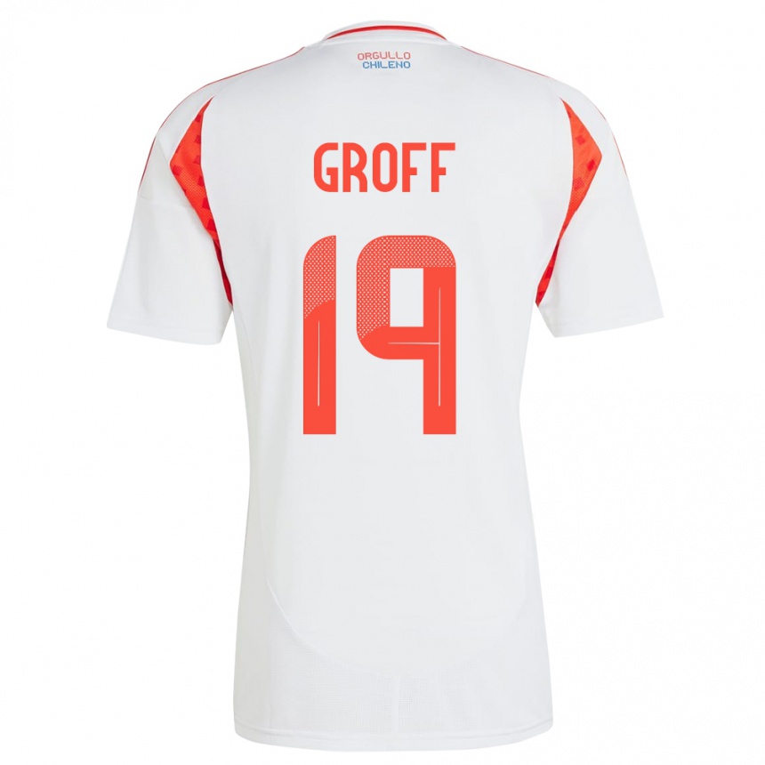 Kids Football Chile Llanka Groff #19 White Away Jersey 24-26 T-Shirt Canada