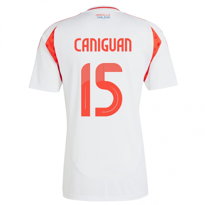 Kids Football Chile Franchesca Caniguán #15 White Away Jersey 24-26 T-Shirt Canada