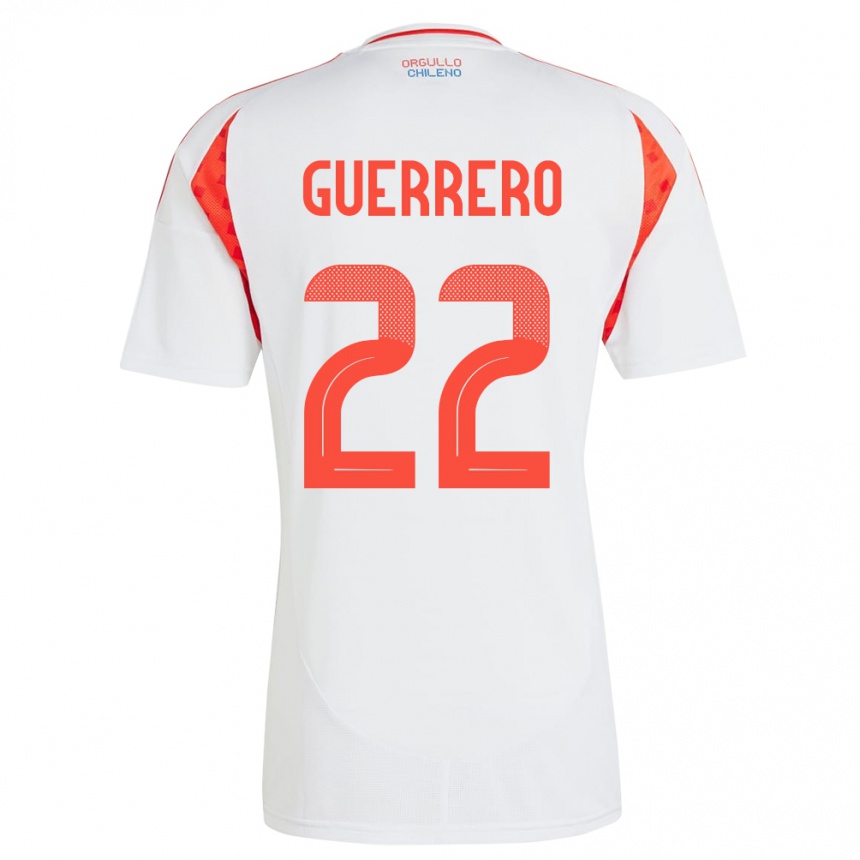 Kids Football Chile Kathalina Guerrero #22 White Away Jersey 24-26 T-Shirt Canada