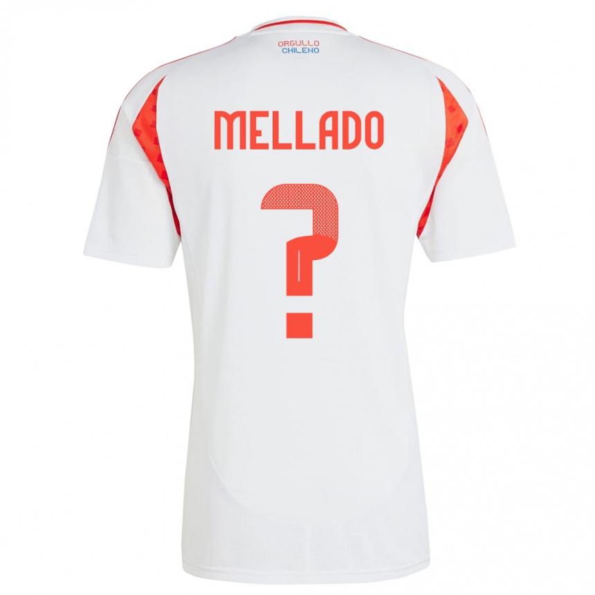 Kids Football Chile Catalina Mellado #0 White Away Jersey 24-26 T-Shirt Canada