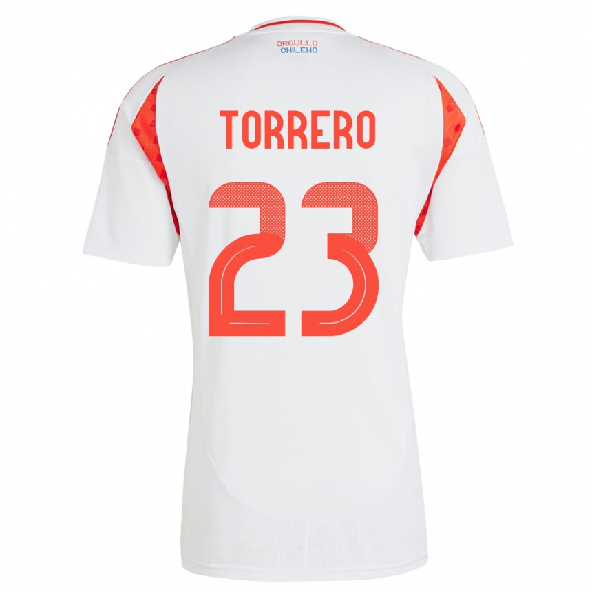 Kids Football Chile Ryann Torrero #23 White Away Jersey 24-26 T-Shirt Canada