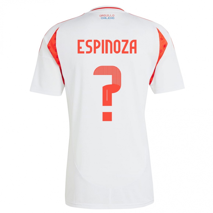 Kids Football Chile Gali Espinoza #0 White Away Jersey 24-26 T-Shirt Canada