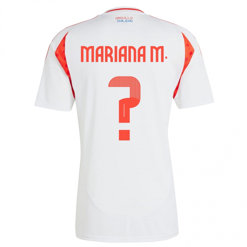 Kids Football Chile Mariana Morales #0 White Away Jersey 24-26 T-Shirt Canada