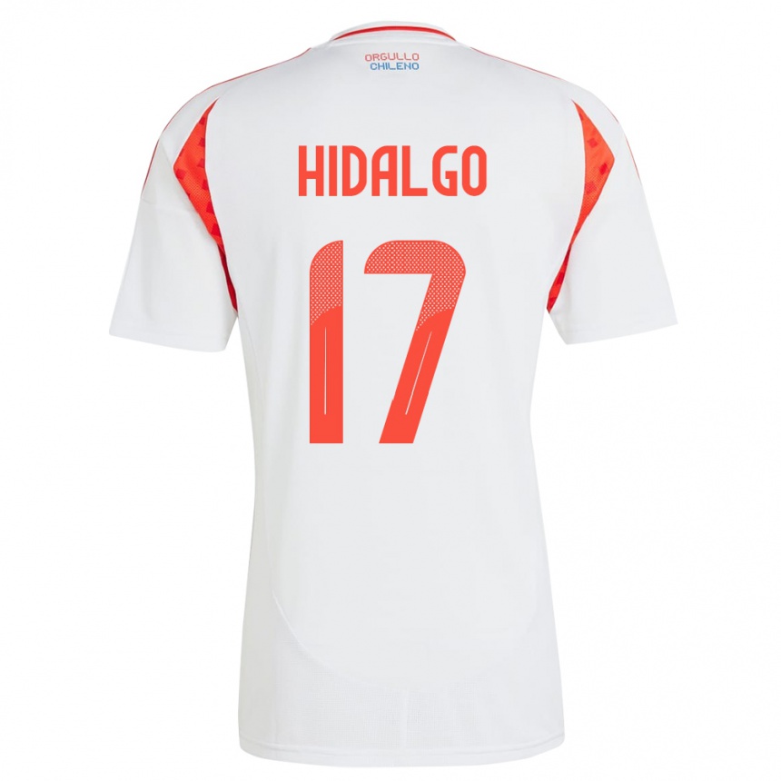 Kids Football Chile Fernanda Hidalgo #17 White Away Jersey 24-26 T-Shirt Canada