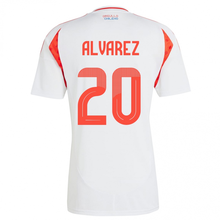 Kids Football Chile Anaís Álvarez #20 White Away Jersey 24-26 T-Shirt Canada