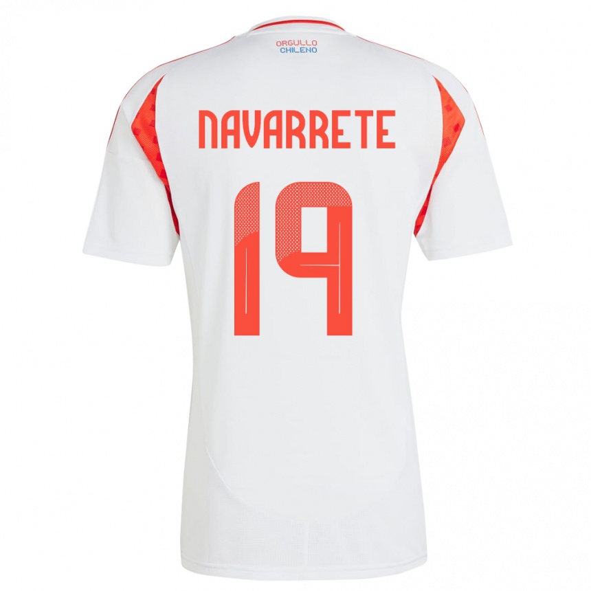 Kids Football Chile Valentina Navarrete #19 White Away Jersey 24-26 T-Shirt Canada