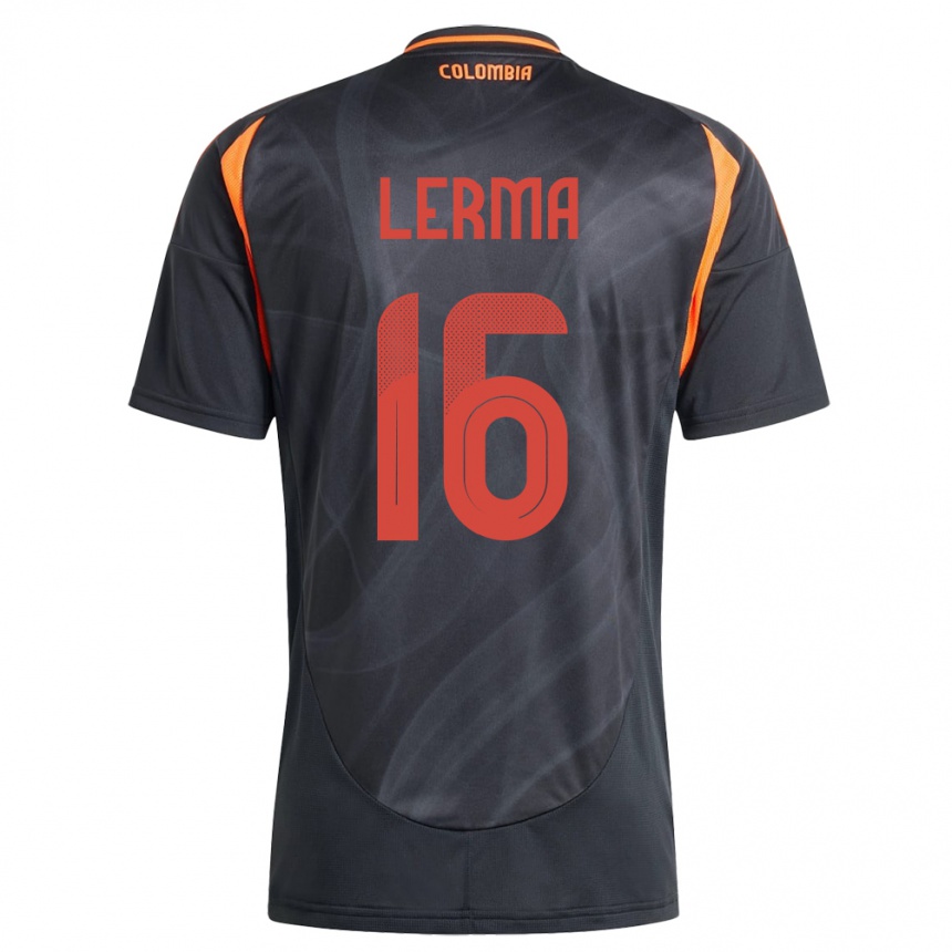 Kids Football Colombia Jefferson Lerma #16 Black Away Jersey 24-26 T-Shirt Canada