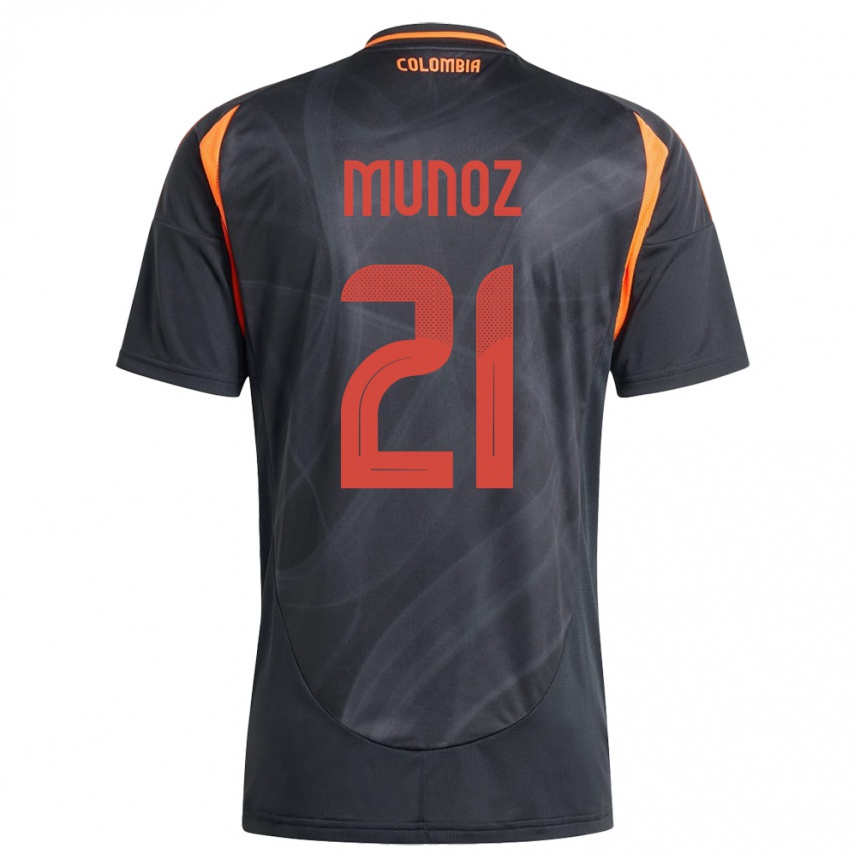 Kids Football Colombia Daniel Muñoz #21 Black Away Jersey 24-26 T-Shirt Canada