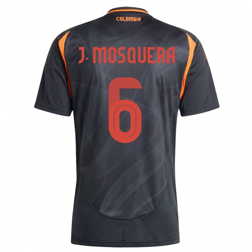 Kids Football Colombia Juan Mosquera #6 Black Away Jersey 24-26 T-Shirt Canada