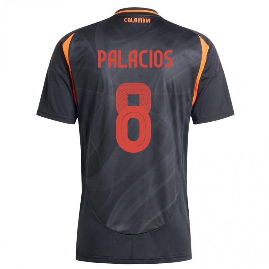 Kids Football Colombia Brahian Palacios #8 Black Away Jersey 24-26 T-Shirt Canada