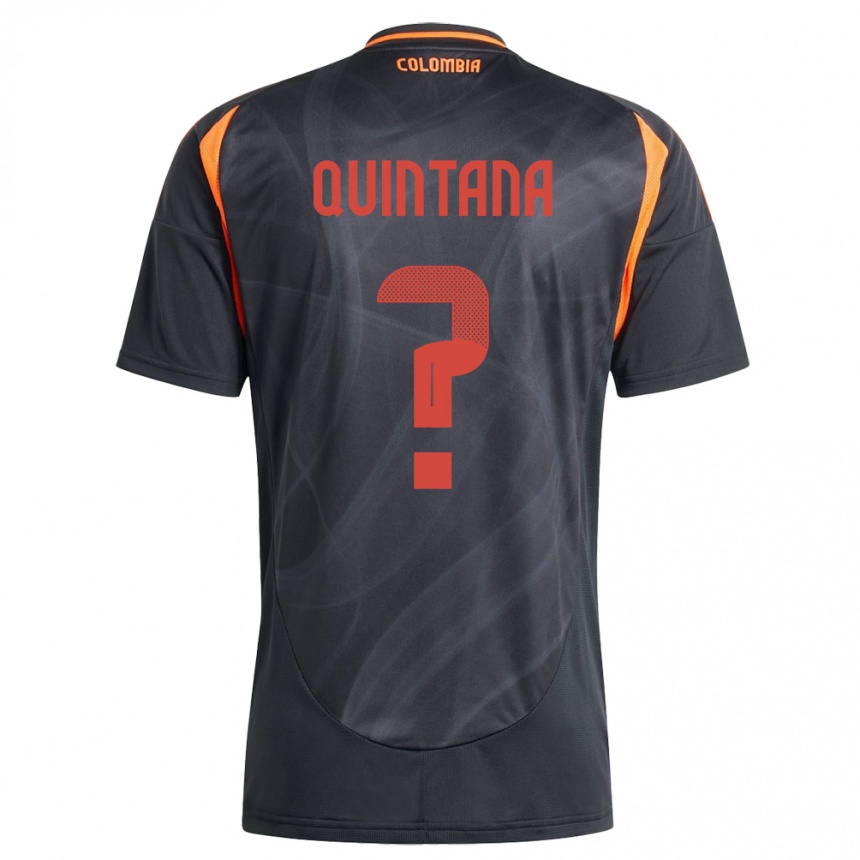 Kids Football Colombia Juan Quintana #0 Black Away Jersey 24-26 T-Shirt Canada