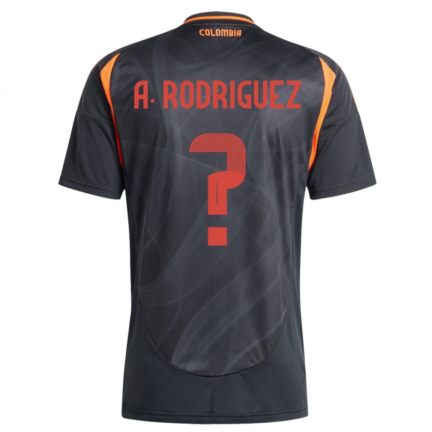 Kids Football Colombia Andrés Rodríguez #0 Black Away Jersey 24-26 T-Shirt Canada