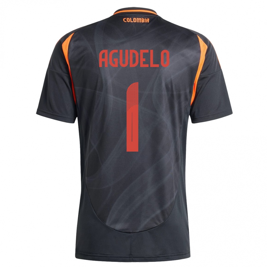 Kids Football Colombia Luisa Agudelo #1 Black Away Jersey 24-26 T-Shirt Canada