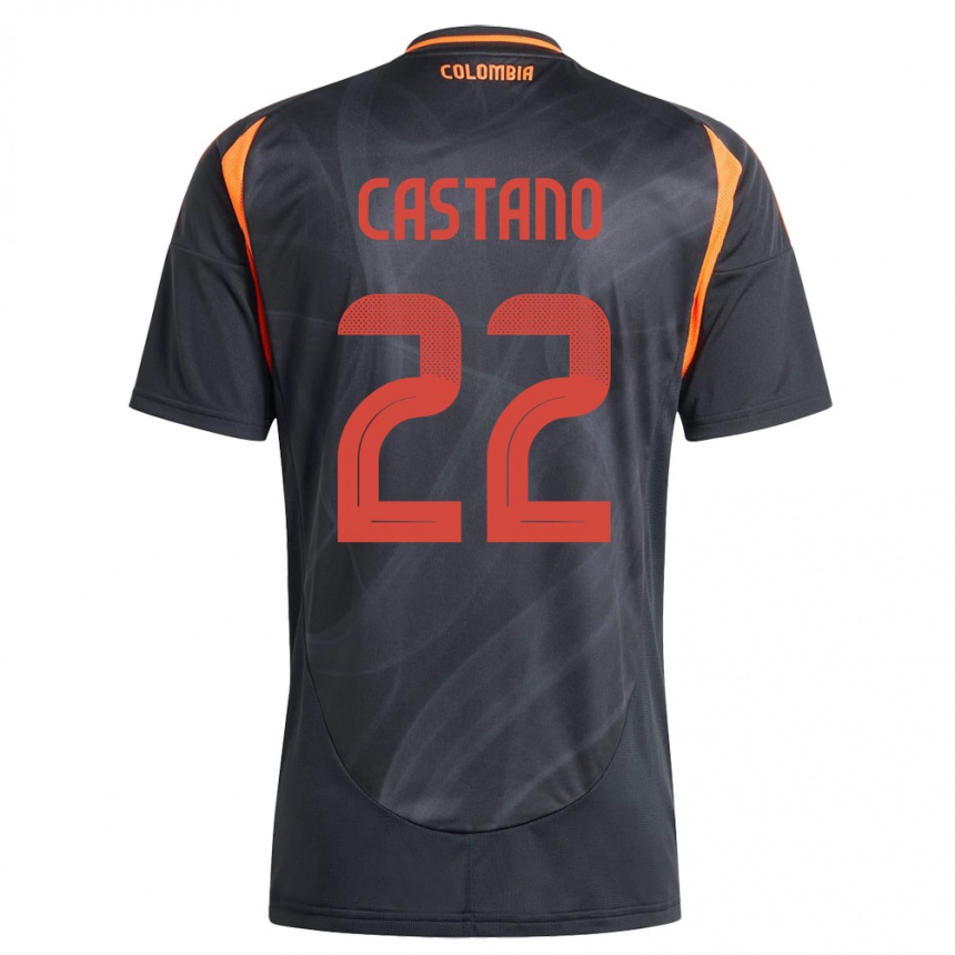 Kids Football Colombia Stefany Castaño #22 Black Away Jersey 24-26 T-Shirt Canada