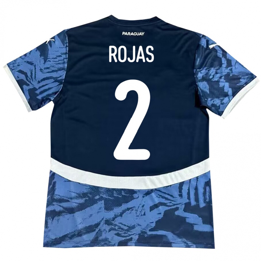 Kids Football Paraguay Robert Rojas #2 Blue Away Jersey 24-26 T-Shirt Canada