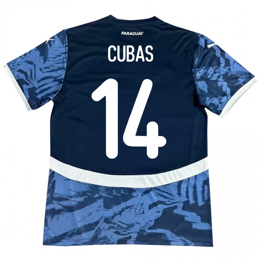 Kids Football Paraguay Andrés Cubas #14 Blue Away Jersey 24-26 T-Shirt Canada