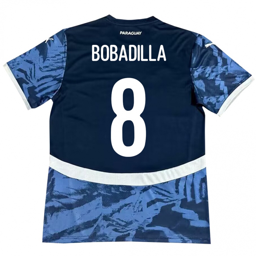 Kids Football Paraguay Damián Bobadilla #8 Blue Away Jersey 24-26 T-Shirt Canada