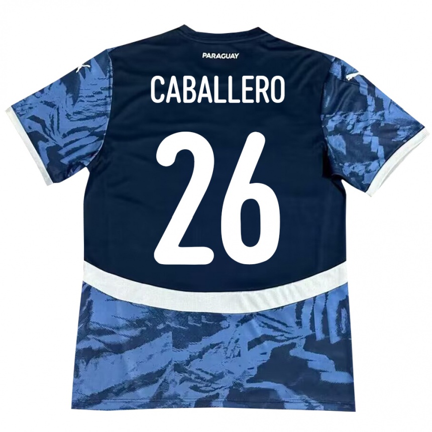 Kids Football Paraguay Hernesto Caballero #26 Blue Away Jersey 24-26 T-Shirt Canada