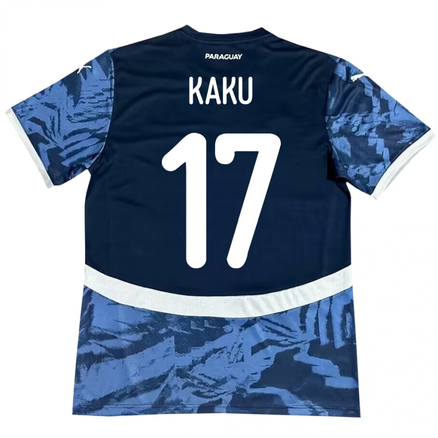 Kids Football Paraguay Kaku #17 Blue Away Jersey 24-26 T-Shirt Canada