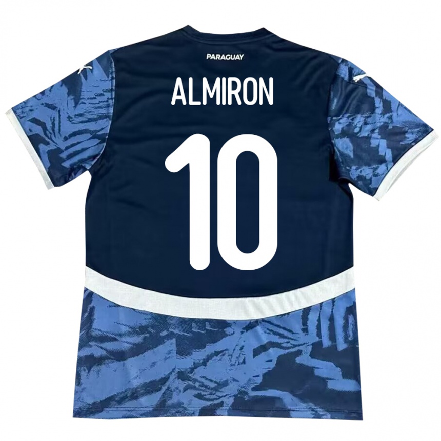 Kids Football Paraguay Miguel Almirón #10 Blue Away Jersey 24-26 T-Shirt Canada