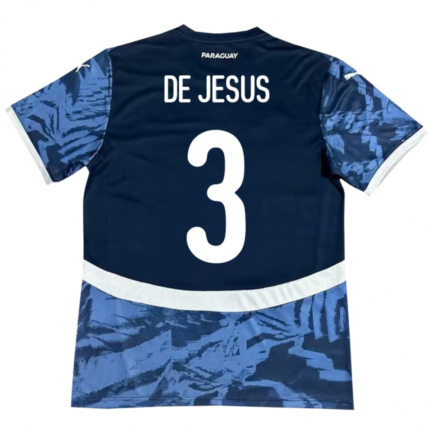 Kids Football Paraguay Ronaldo De Jesús #3 Blue Away Jersey 24-26 T-Shirt Canada