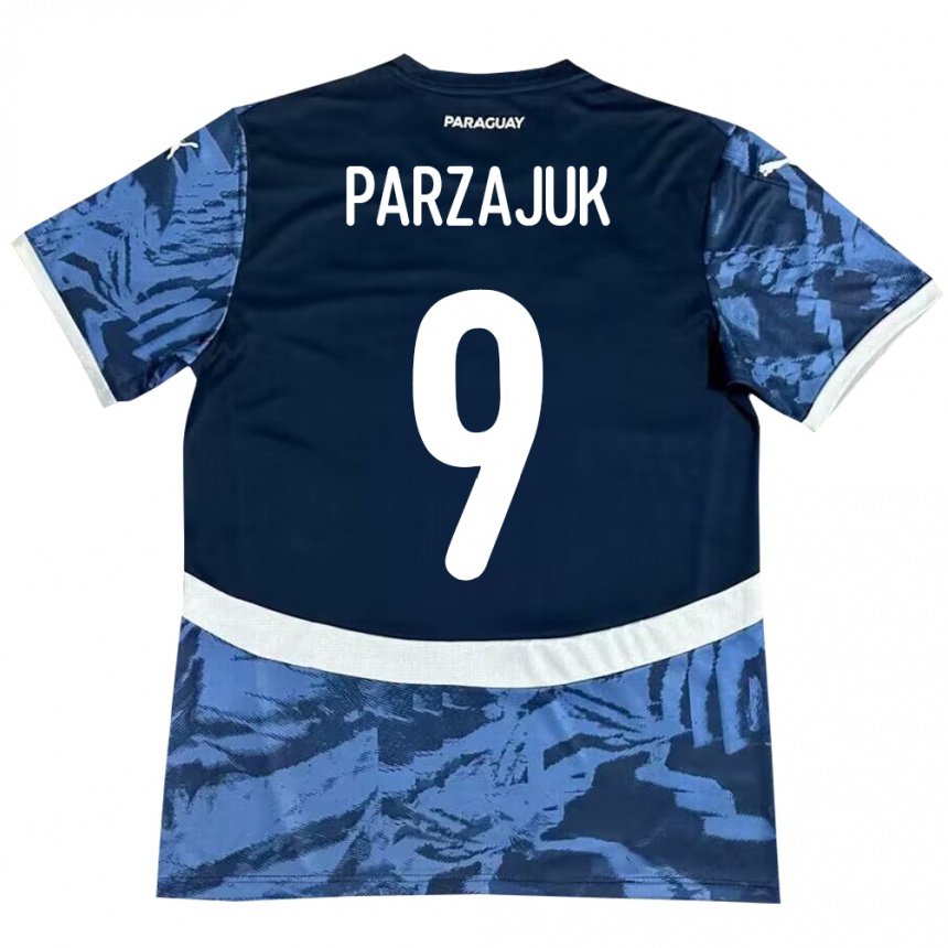 Kids Football Paraguay Kevin Parzajuk #9 Blue Away Jersey 24-26 T-Shirt Canada