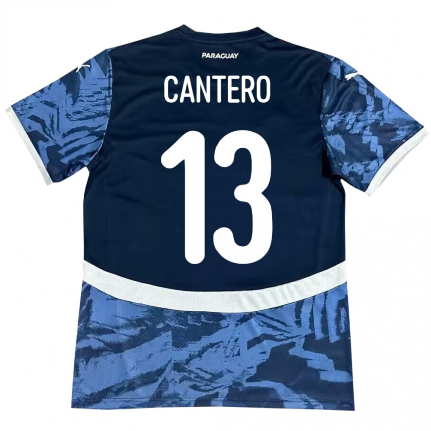 Kids Football Paraguay Alexis Cantero #13 Blue Away Jersey 24-26 T-Shirt Canada