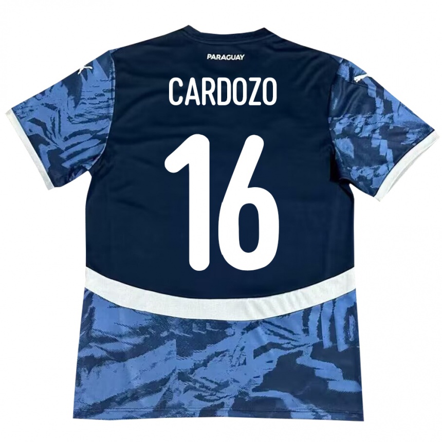 Kids Football Paraguay Juan Cardozo #16 Blue Away Jersey 24-26 T-Shirt Canada