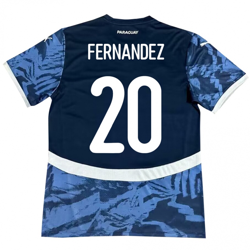 Kids Football Paraguay Marcelo Fernández #20 Blue Away Jersey 24-26 T-Shirt Canada