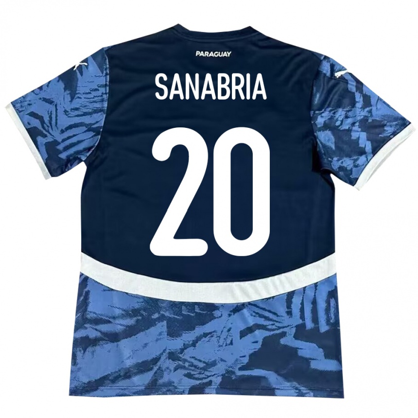 Kids Football Paraguay Tobías Sanabria #20 Blue Away Jersey 24-26 T-Shirt Canada