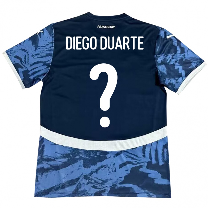 Kids Football Paraguay Diego Duarte #0 Blue Away Jersey 24-26 T-Shirt Canada