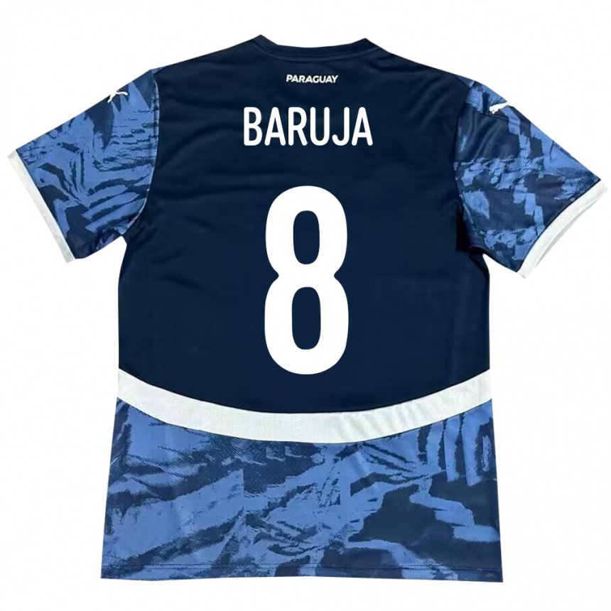 Kids Football Paraguay Fabrizio Baruja #8 Blue Away Jersey 24-26 T-Shirt Canada