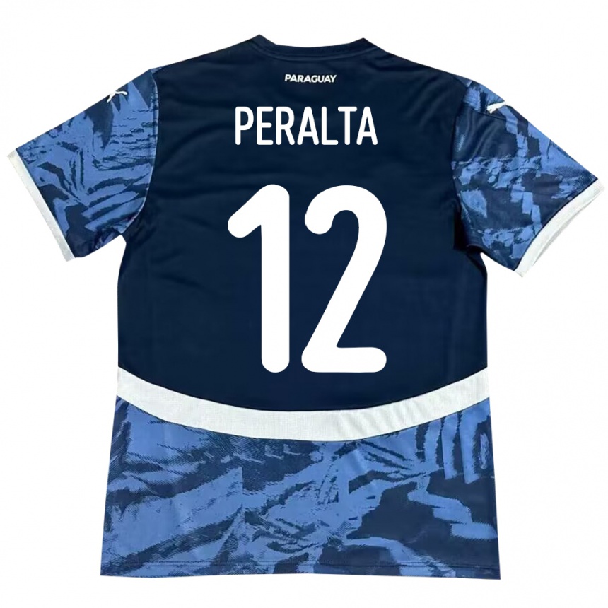 Kids Football Paraguay Jesús Peralta #12 Blue Away Jersey 24-26 T-Shirt Canada