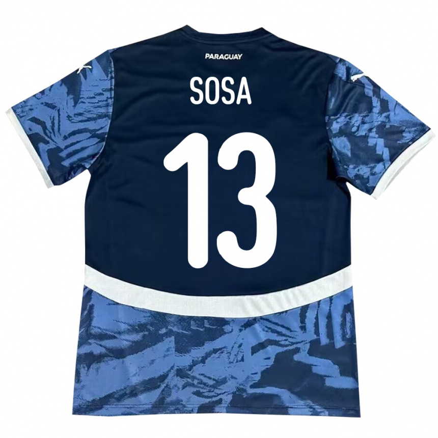 Kids Football Paraguay Alex Sosa #13 Blue Away Jersey 24-26 T-Shirt Canada