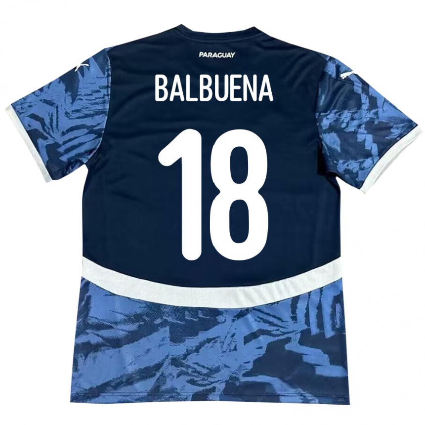 Kids Football Paraguay Axel Balbuena #18 Blue Away Jersey 24-26 T-Shirt Canada