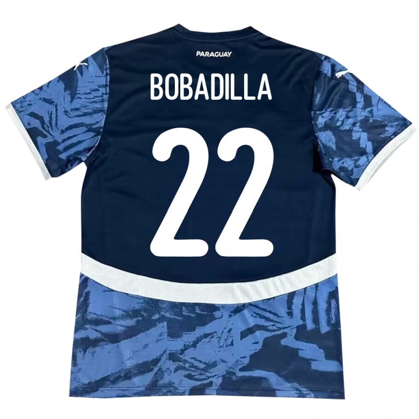 Kids Football Paraguay Dylan Bobadilla #22 Blue Away Jersey 24-26 T-Shirt Canada