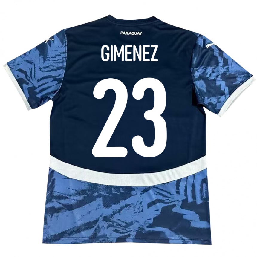 Kids Football Paraguay Miguel Giménez #23 Blue Away Jersey 24-26 T-Shirt Canada