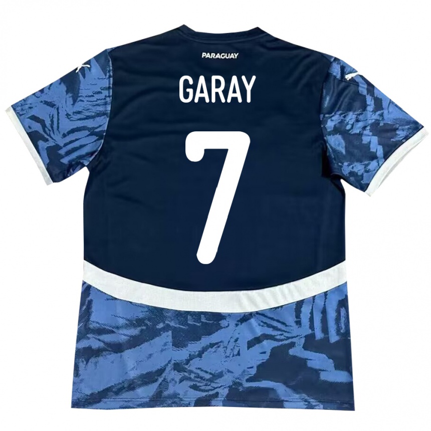 Kids Football Paraguay Griselda Garay #7 Blue Away Jersey 24-26 T-Shirt Canada