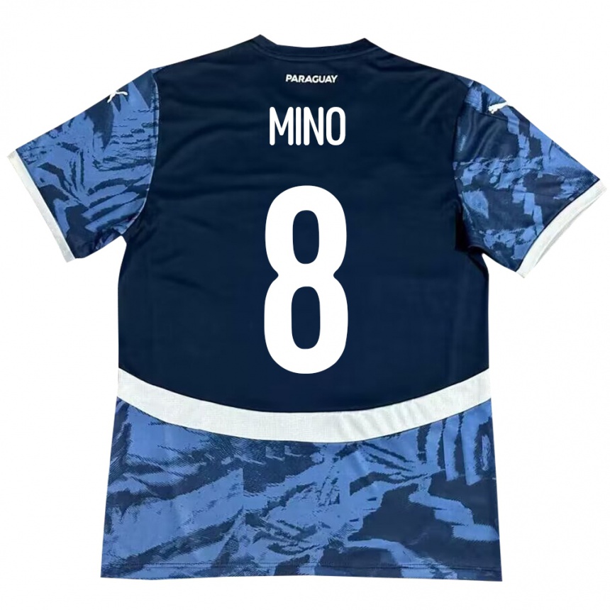 Kids Football Paraguay Rosa Miño #8 Blue Away Jersey 24-26 T-Shirt Canada