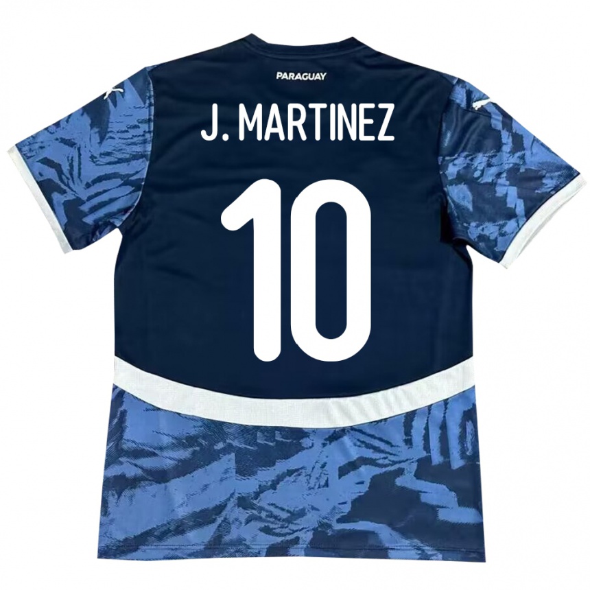 Kids Football Paraguay Jessica Martínez #10 Blue Away Jersey 24-26 T-Shirt Canada