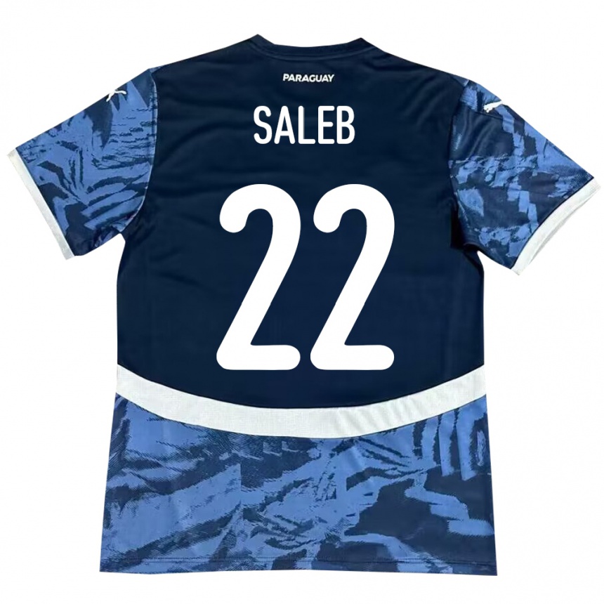 Kids Football Paraguay Gloria Saleb #22 Blue Away Jersey 24-26 T-Shirt Canada