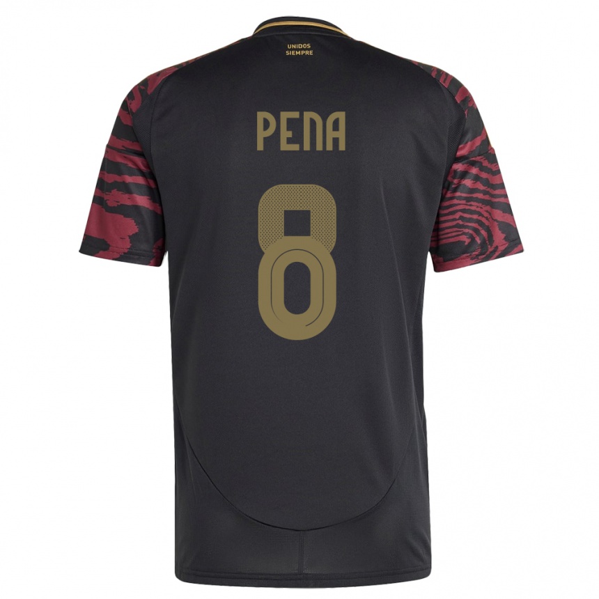 Kids Football Peru Sergio Peña #8 Black Away Jersey 24-26 T-Shirt Canada