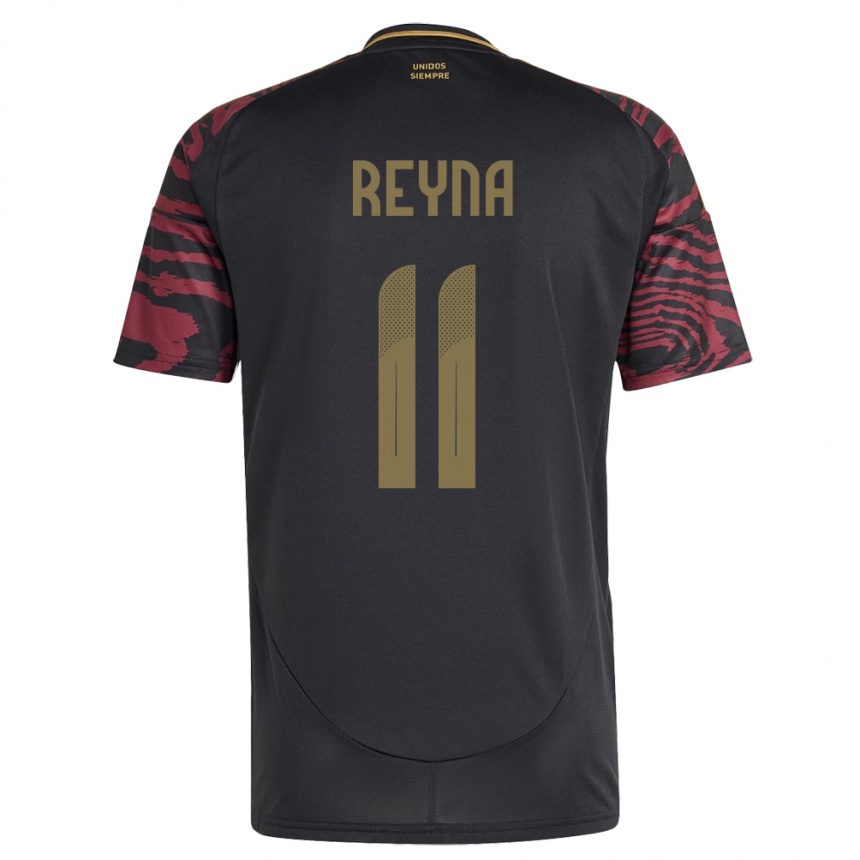 Kids Football Peru Bryan Reyna #11 Black Away Jersey 24-26 T-Shirt Canada