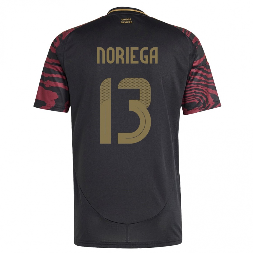 Kids Football Peru Erick Noriega #13 Black Away Jersey 24-26 T-Shirt Canada