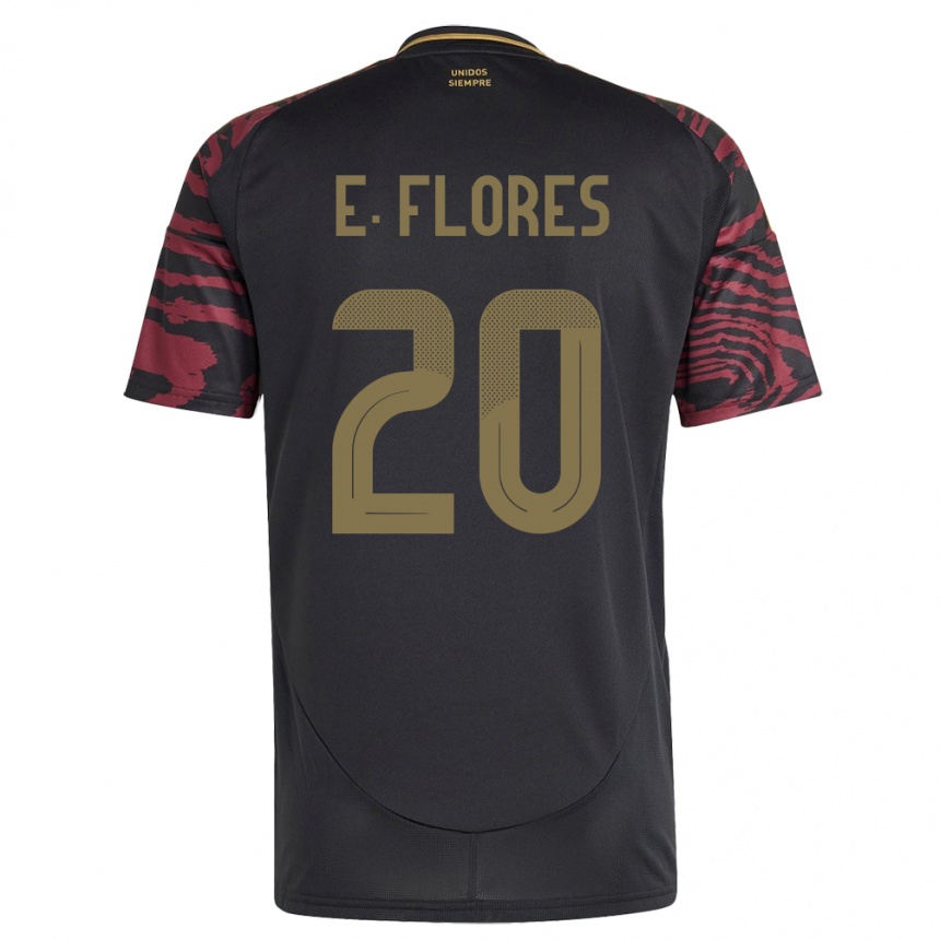 Kids Football Peru Edison Flores #20 Black Away Jersey 24-26 T-Shirt Canada