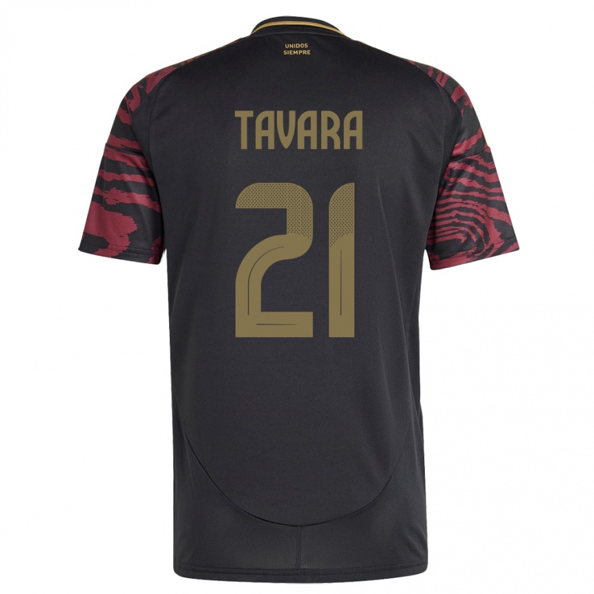 Kids Football Peru Martín Távara #21 Black Away Jersey 24-26 T-Shirt Canada